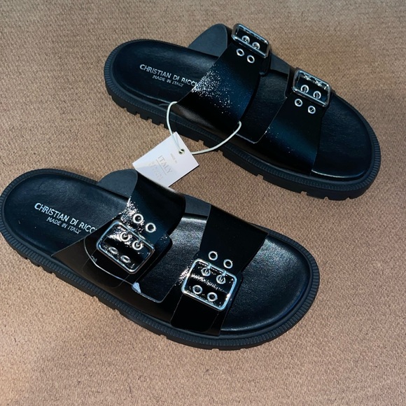 Christian Di Riccio black Sandals NWT - Picture 2 of 5